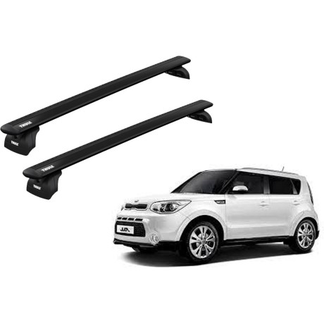 Barras THULE WingBar para autos KIA Soul 2014 a 2016 negro