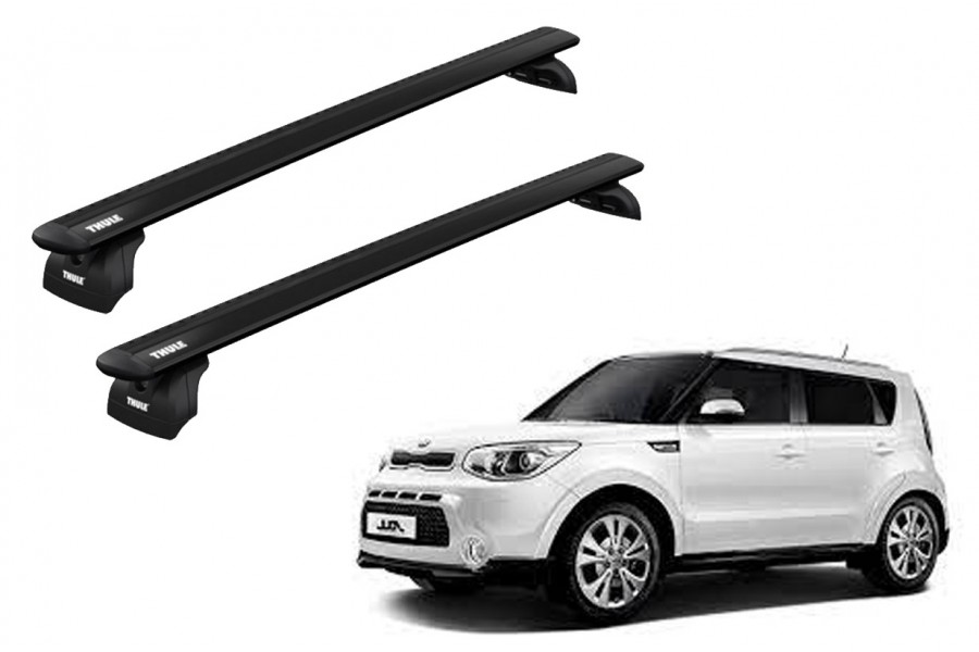 Barras THULE WingBar para autos KIA Soul 2014 a 2016 negro