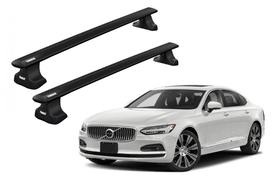 Barras THULE WingBar para autos VOLVO S90 desde 2016 - 2021 negro