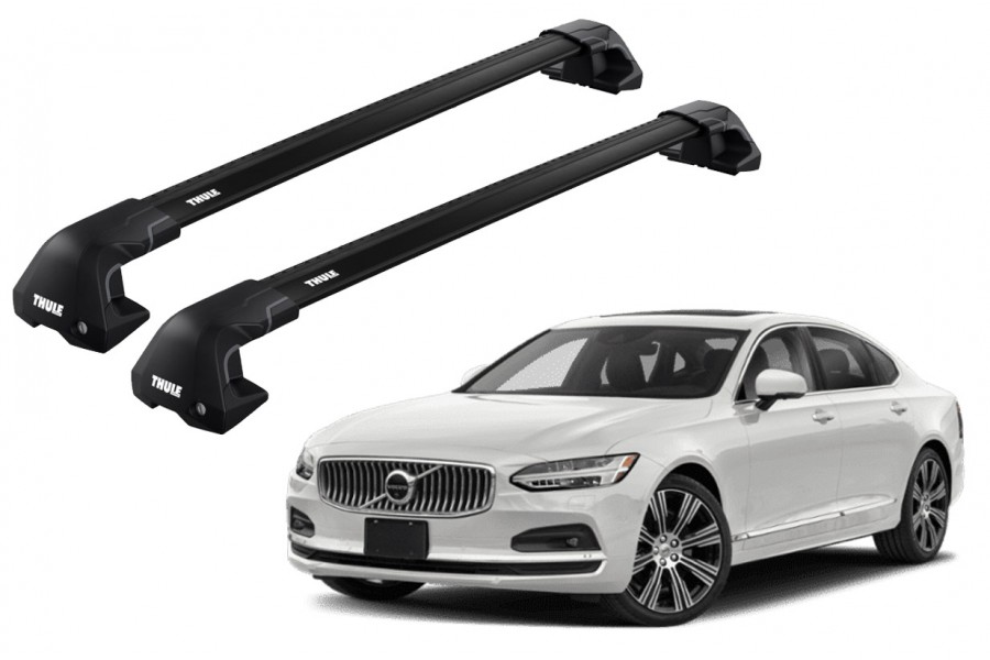 Barras THULE EDGE Flush para autos VOLVO S90 desde 2016 - 2021 negro