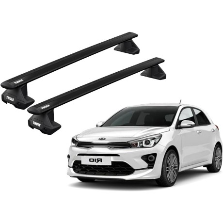 Barras THULE EVO WingBar para autos KIA Rio desde 2017 - 2024 negro