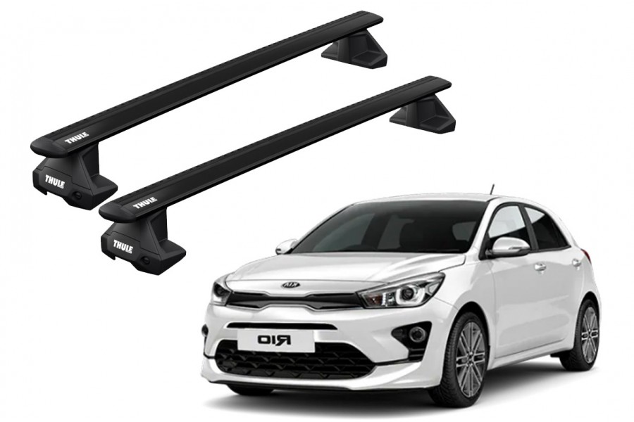 Barras THULE EVO WingBar para autos KIA Rio desde 2017 - 2024 negro