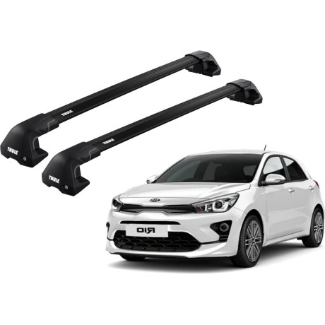 Barras THULE EDGE Flush para autos KIA Rio desde 2017 - 2024 negro