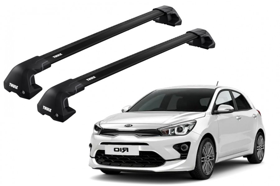 Barras THULE EDGE Flush para autos KIA Rio desde 2017 - 2024 negro