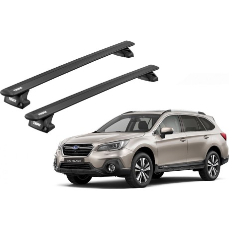 Barras THULE EVO WingBar para autos SUBARU Outback 2014 a 2020 negro