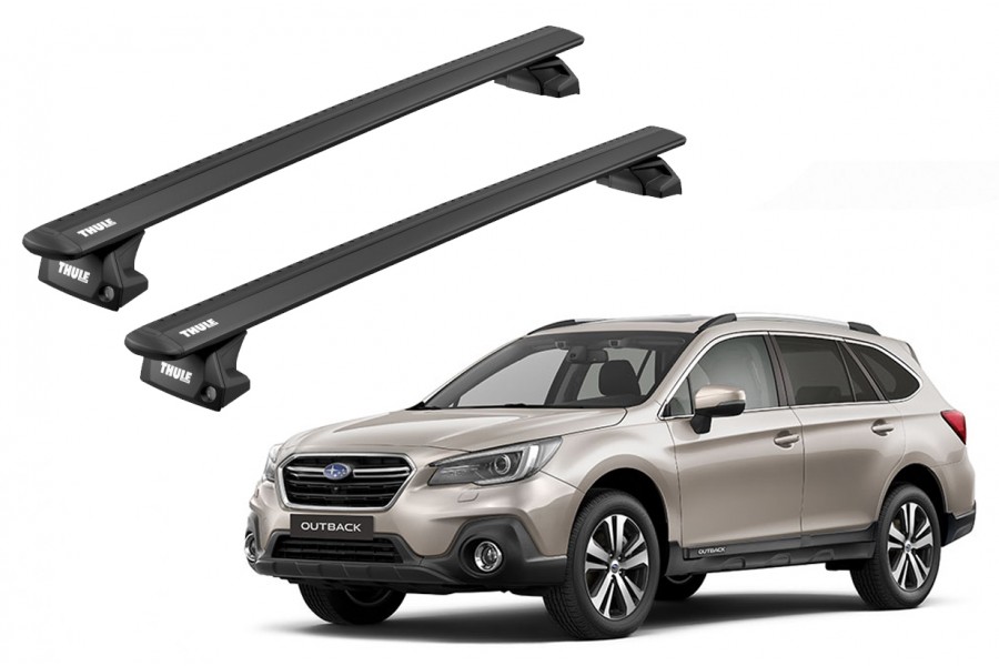 Barras THULE EVO WingBar para autos SUBARU Outback 2014 a 2020 negro