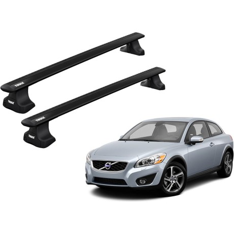 Barras THULE WingBar para autos VOLVO C30 2007 a 2013 negro