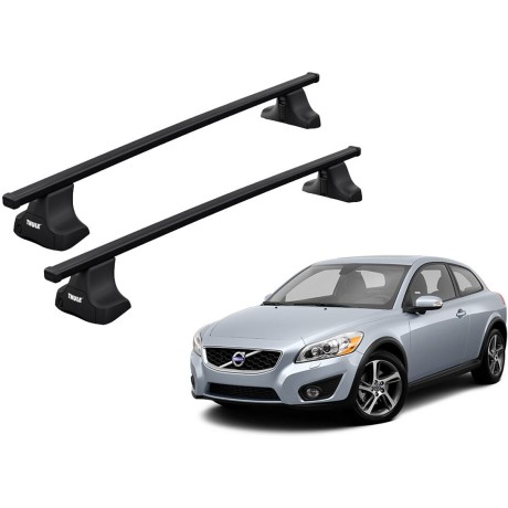 Barras THULE SquareBar para autos VOLVO C30 2007 a 2013