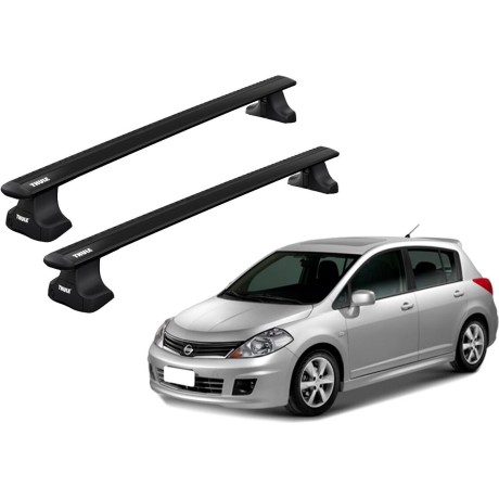 Barras THULE WingBar para autos NISSAN Tiida 2004 a 2012 negro