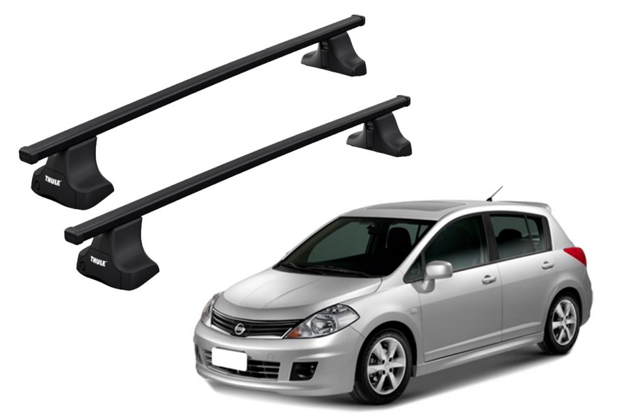 Barras THULE SquareBar para autos NISSAN Tiida 2004 a 2012