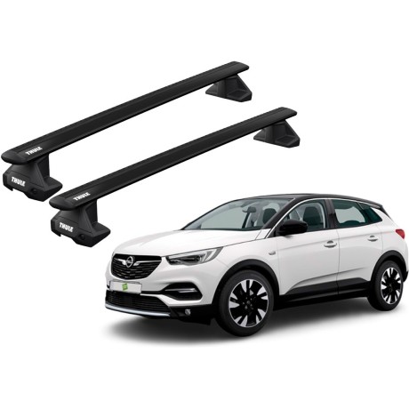 Barras THULE EVO WingBar para autos OPEL Grandland X desde 2018 - 2024 negro