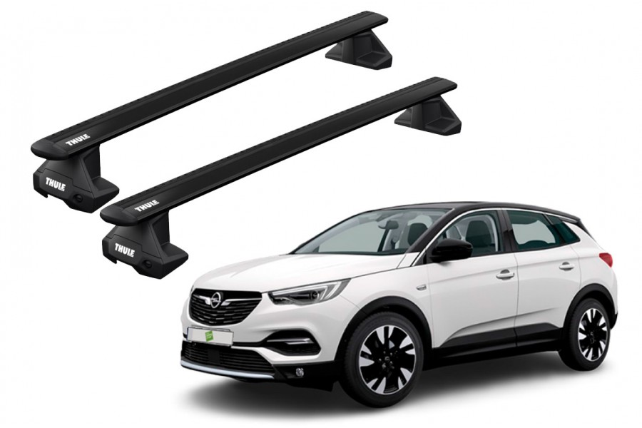 Barras THULE EVO WingBar para autos OPEL Grandland X desde 2018 - 2024 negro