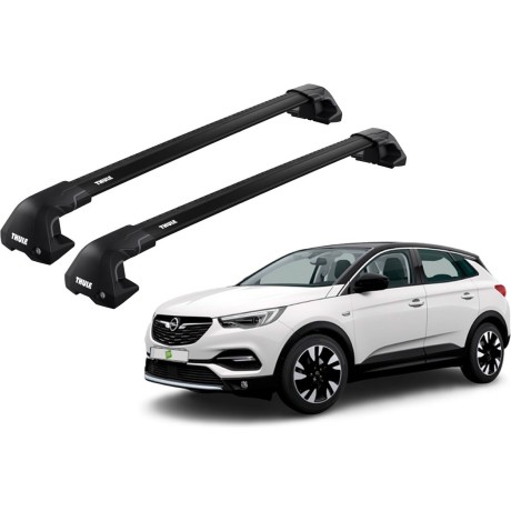 Barras THULE EDGE Flush para autos OPEL Grandland X desde 2018 - 2024 negro