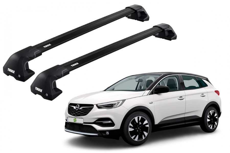 Barras THULE EDGE Flush para autos OPEL Grandland X desde 2018 - 2024 negro