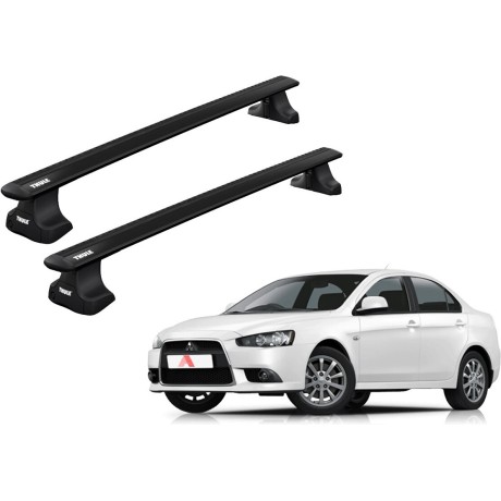 Barras THULE WingBar para autos MITSUBISHI Lancer desde 2008 - 2017 negro