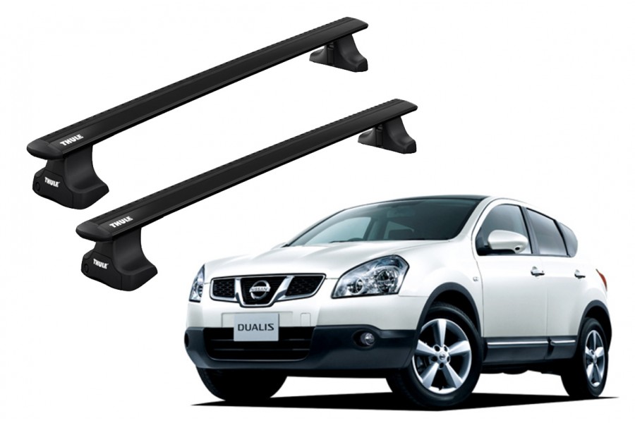 Barras THULE WingBar para autos NISSAN Dualis 2007 a 2013 negro
