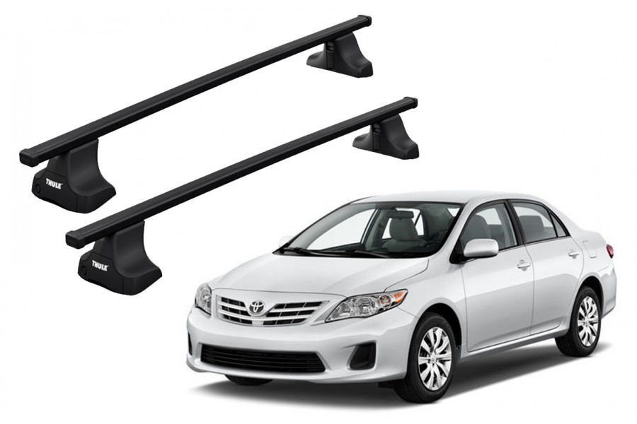 Barras THULE SquareBar para autos TOYOTA Corolla 2007 a 2013