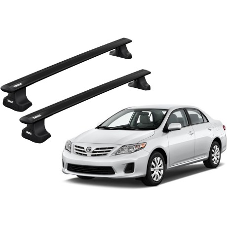 Barras THULE WingBar para autos TOYOTA Corolla 2007 a 2013 negro