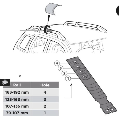 Base Thule Edge Flush Raised Rail 7204