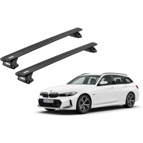 Barras THULE EVO WingBar para autos BMW 3-Series Touring desde 2012 negro
