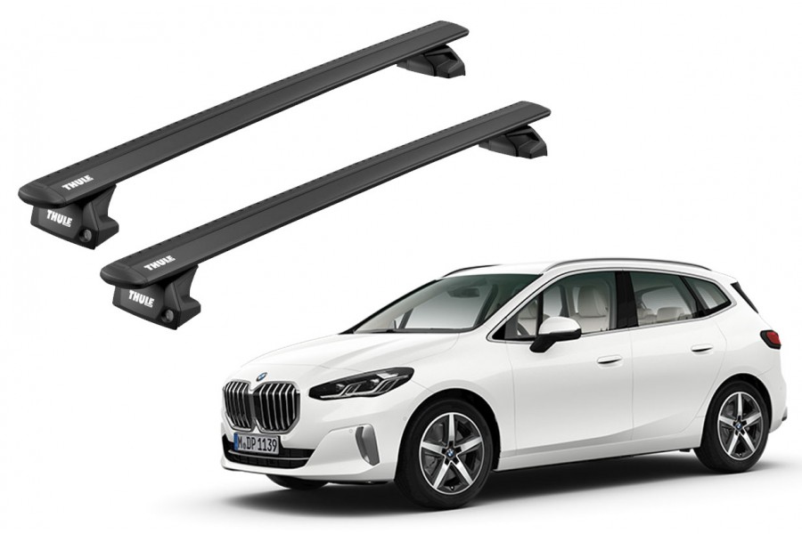Barras THULE EVO WingBar para autos BMW 2-Series Active Tourer desde 2014 negro