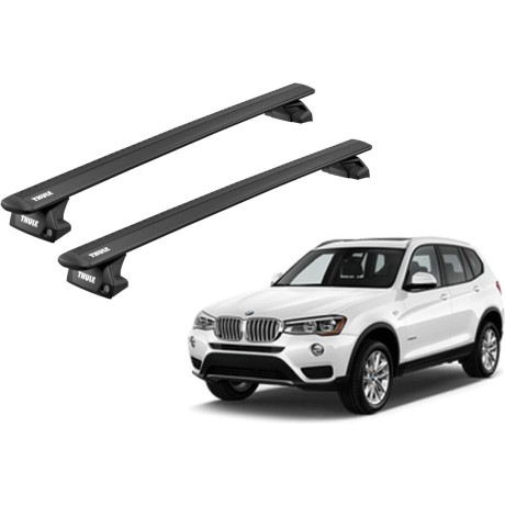 Barras THULE EVO WingBar para autos BMW X3 2010 a 2017 negro
