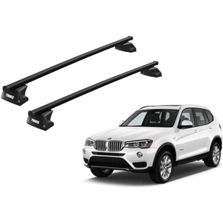 Barras THULE EVO SquareBar para autos BMW X3 2010 a 2017