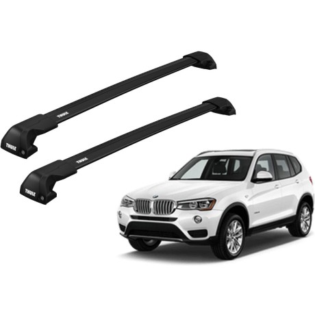 Barras THULE EDGE Flush para autos BMW X3 2010 a 2017 negro