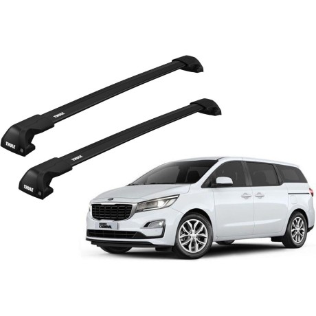 Barras THULE EDGE Flush para autos KIA Sedona 2015 a 2021 negro