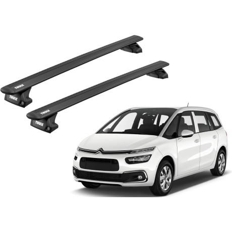 Barras THULE EVO WingBar para autos CITROEN Grand C4 SpaceTourer desde 2014 negro