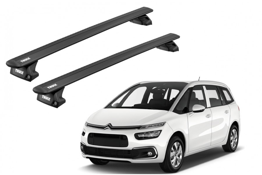 Barras THULE EVO WingBar para autos CITROEN Grand C4 SpaceTourer desde 2014 negro