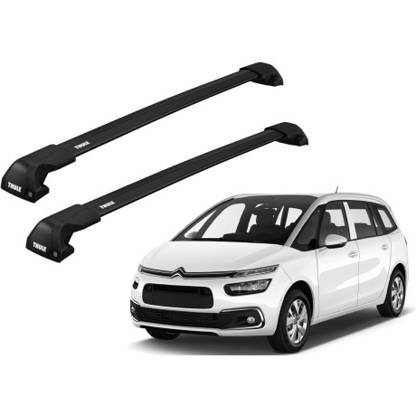 Barras THULE EDGE Flush para autos CITROEN Grand C4 SpaceTourer desde 2014 negro