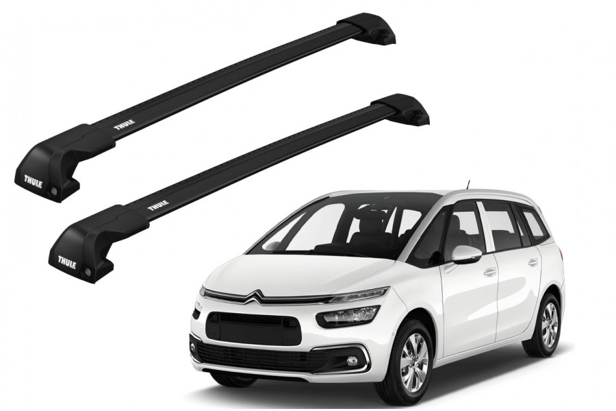Barras THULE EDGE Flush para autos CITROEN Grand C4 SpaceTourer desde 2014 negro