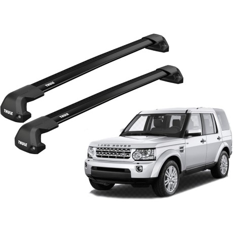 Barras THULE EDGE Flush para autos LAND ROVER DiscoveryV 2009 a 2017 negro