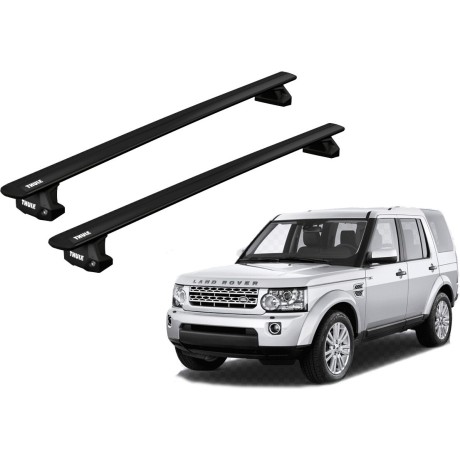 Barras THULE EVO WingBar para autos LAND ROVER DiscoveryV 2009 a 2017 negro