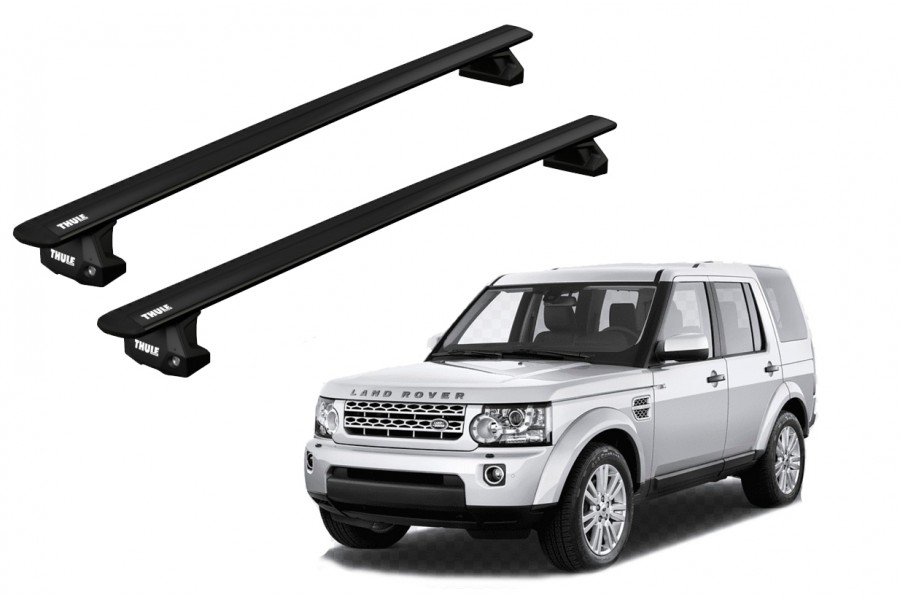 Barras THULE EVO WingBar para autos LAND ROVER DiscoveryV 2009 a 2017 negro