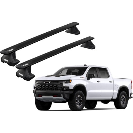 Barras THULE EVO WingBar para camioneta CHEVROLET Silverado 2019 negro
