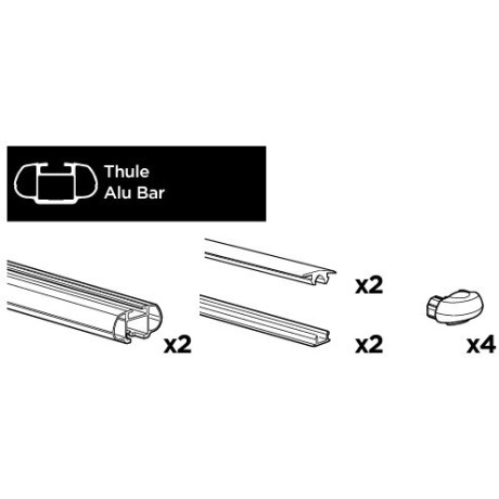 Barras Thule SmartRack XT 118cm | AluminiumBar / M