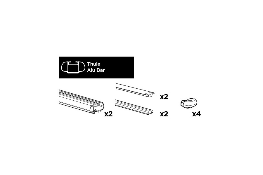 Barras Thule SmartRack XT 118cm | AluminiumBar / M