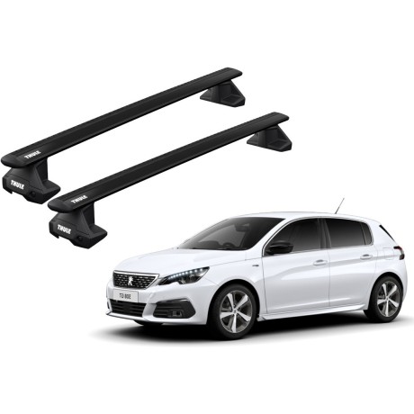 Barras THULE EVO WingBar para autos PEUGEOT 308 2014 a 2021 negro