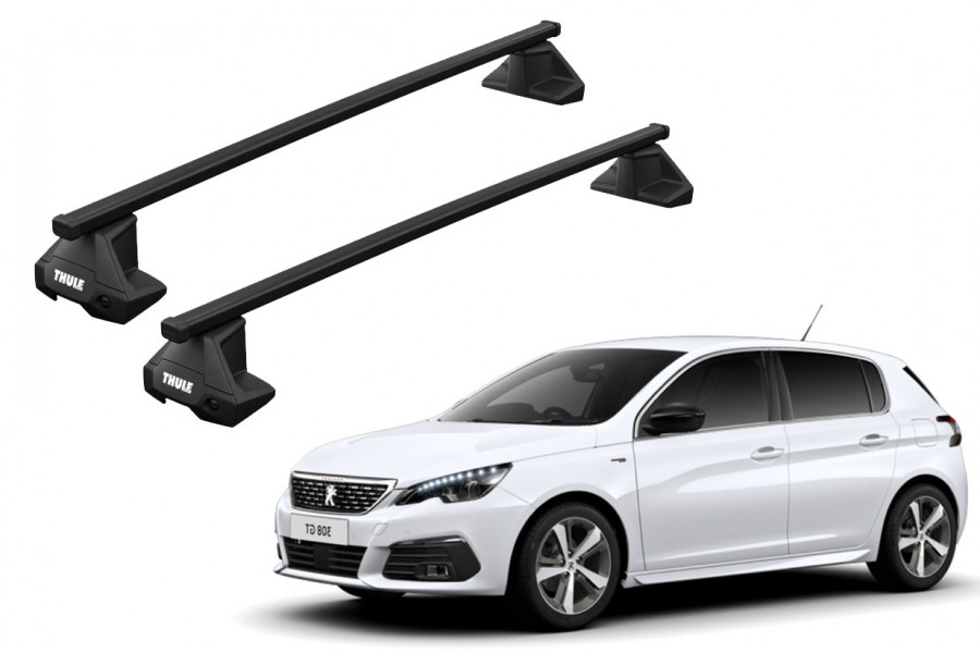 Barras THULE EVO SquareBar para autos PEUGEOT 308 2014 a 2021