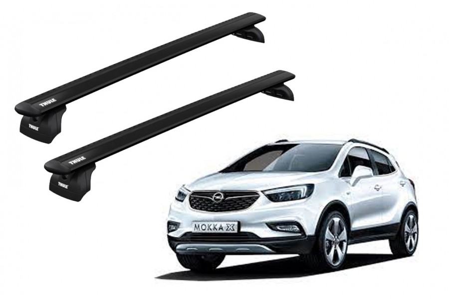 Barras THULE WingBar para autos OPEL Meriva desde 2010-2012 negro