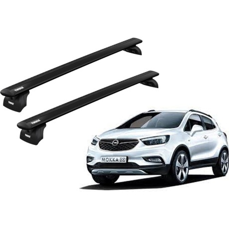 Barras THULE WingBar para autos OPEL Meriva desde 2010-2012 negro