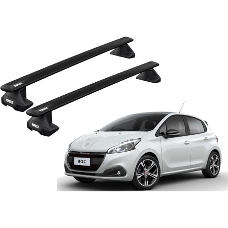 Barras THULE EVO WingBar para autos PEUGEOT 208 2012 a 2019 negro