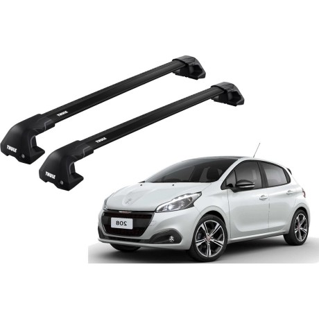 Barras THULE EDGE Flush para autos PEUGEOT 208 2012 a 2019 negro