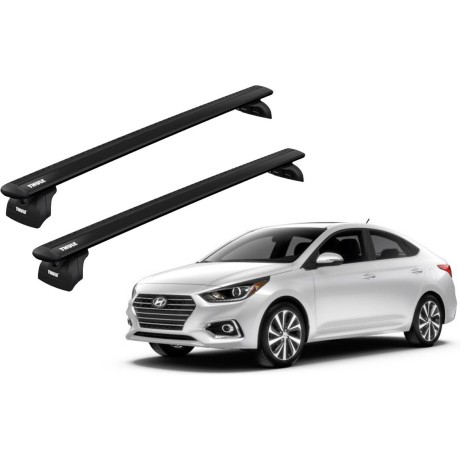 Barras THULE WingBar para autos HYUNDAI Accent 2012 a 2017 negro