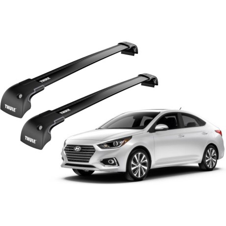 Barras THULE EDGE para autos HYUNDAI Accent 2012 a 2017 negro