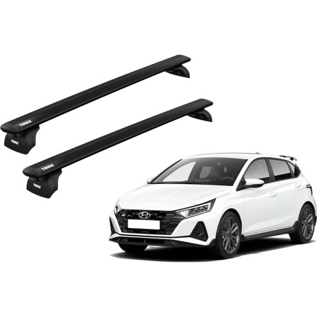 Barras THULE WingBar para autos HYUNDAI i20 2015 a 2020 negro