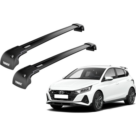 Barras THULE EDGE para autos HYUNDAI i20 2015 a 2020 negro