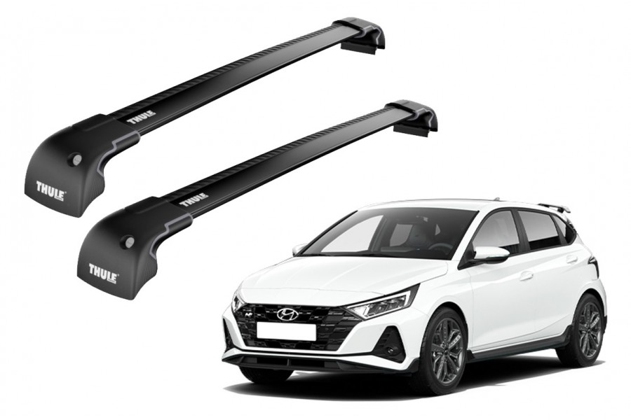Barras THULE EDGE para autos HYUNDAI i20 2015 a 2020 negro